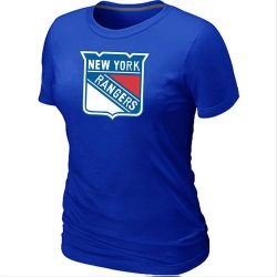 NHL Women's New York Rangers Big & Tall Logo T-Shirt - Blue