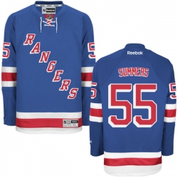 Chris Summers Reebok New York Rangers Authentic Royal Blue Home Jersey