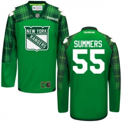 Chris Summers Reebok New York Rangers Authentic Green St. Patrick's Day Jersey