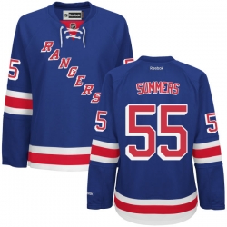 Chris Summers Women's Reebok New York Rangers Authentic Royal Blue Home Jersey