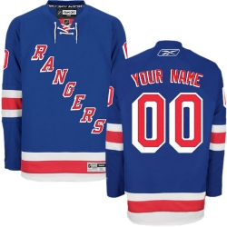 Reebok New York Rangers Customized Premier Royal Blue Home NHL Jersey