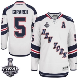 Dan Girardi Reebok New York Rangers Authentic White 2014 Stadium Series 2014 Stanley Cup Patch NHL Jersey