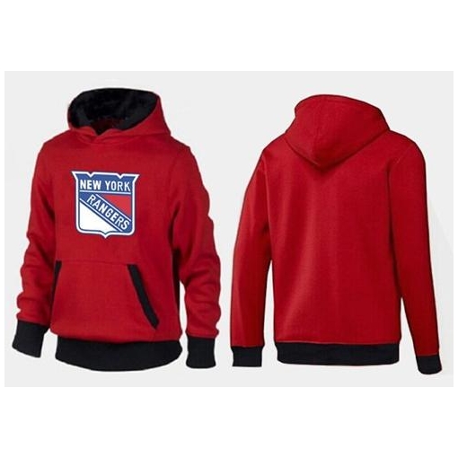 NHL New York Rangers Big & Tall Logo Pullover Hoodie - Red/Black