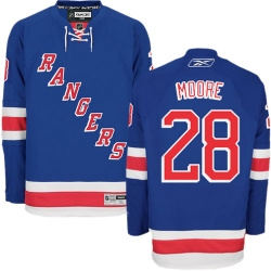 Dominic Moore Reebok New York Rangers Authentic Royal Blue Home NHL Jersey