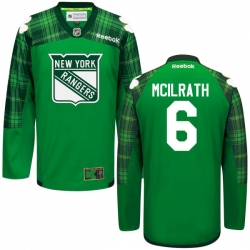 Dylan McIlrath Reebok New York Rangers Authentic Green St. Patrick's Day Jersey
