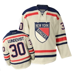 Henrik Lundqvist Reebok New York Rangers Authentic Cream 2012 Winter Classic NHL Jersey