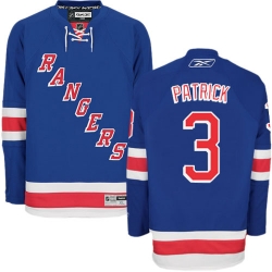 James Patrick Reebok New York Rangers Authentic Royal Blue Home NHL Jersey