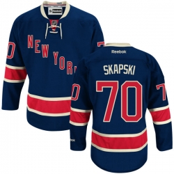 Mackenzie Skapski Reebok New York Rangers Authentic Navy Blue Alternate Jersey