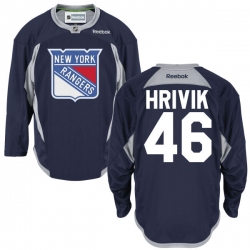 Marek Hrivik Reebok New York Rangers Authentic Navy Blue Alternate Practice Jersey