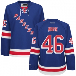 Marek Hrivik Women's Reebok New York Rangers Authentic Royal Blue Home Jersey