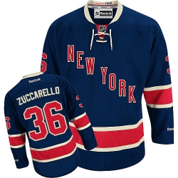 Mats Zuccarello Youth Reebok New York Rangers Authentic Navy Blue Third NHL Jersey