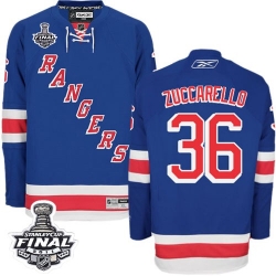 Mats Zuccarello Reebok New York Rangers Premier Royal Blue Home 2014 Stanley Cup Patch NHL Jersey