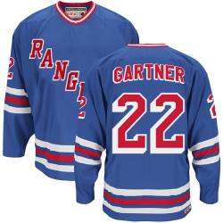 Mike Gartner CCM New York Rangers Authentic Royal Blue Throwback NHL Jersey