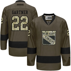 Mike Gartner Reebok New York Rangers Authentic Green Salute to Service NHL Jersey