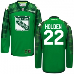 Nick Holden Youth Reebok New York Rangers Authentic Green St. Patrick's Day Jersey