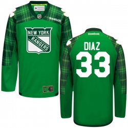 Raphael Diaz Reebok New York Rangers Premier Green St. Patrick's Day Jersey