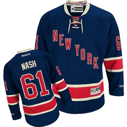 Rick Nash Youth Reebok New York Rangers Authentic Navy Blue Third NHL Jersey