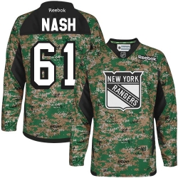 Rick Nash Reebok New York Rangers Premier Camo Veterans Day Practice NHL Jersey