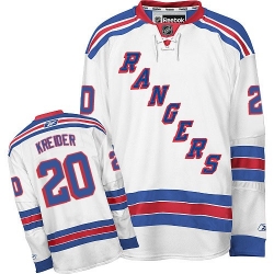 Chris Kreider Reebok New York Rangers Authentic White Away NHL Jersey
