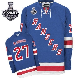 Ryan McDonagh Reebok New York Rangers Authentic Royal Blue Home 2014 Stanley Cup Patch NHL Jersey