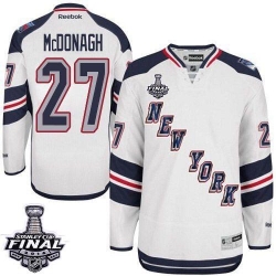 Ryan McDonagh Reebok New York Rangers Premier White 2014 Stadium Series 2014 Stanley Cup Patch NHL Jersey