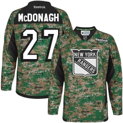 Ryan McDonagh Reebok New York Rangers Authentic Camo Veterans Day Practice NHL Jersey