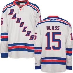 Tanner Glass Reebok New York Rangers Authentic White Away NHL Jersey