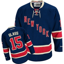 Tanner Glass Reebok New York Rangers Authentic Navy Blue Third NHL Jersey