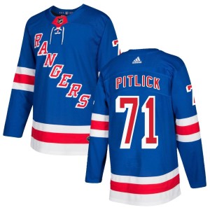 Tyler Pitlick Men's Adidas New York Rangers Authentic Royal Blue Home Jersey