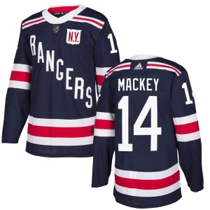 Connor Mackey Men's Adidas New York Rangers Authentic Navy Blue 2018 Winter Classic Home Jersey