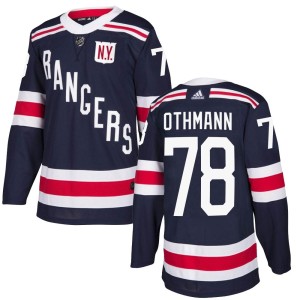 Brennan Othmann Men's Adidas New York Rangers Authentic Navy Blue 2018 Winter Classic Home Jersey