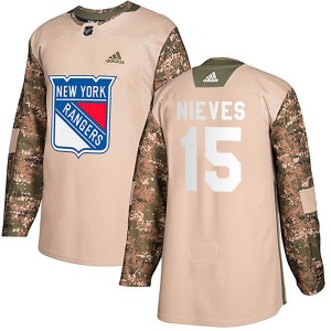 Boo Nieves Men's Adidas New York Rangers Authentic Camo Veterans Day Practice Jersey