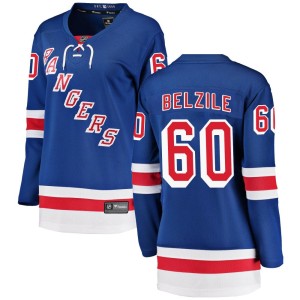Alex Belzile Women's Fanatics Branded New York Rangers Breakaway Blue Home Jersey