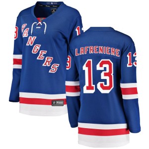 Alexis Lafreniere Women's Fanatics Branded New York Rangers Breakaway Blue Home Jersey