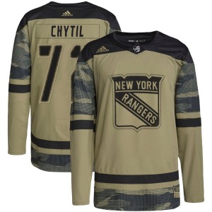 Filip Chytil Youth Adidas New York Rangers Authentic Camo Military Appreciation Practice Jersey