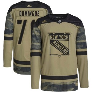 Louis Domingue Youth Adidas New York Rangers Authentic Camo Military Appreciation Practice Jersey