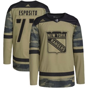 Phil Esposito Youth Adidas New York Rangers Authentic Camo Military Appreciation Practice Jersey