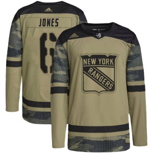 Zac Jones Youth Adidas New York Rangers Authentic Camo Military Appreciation Practice Jersey