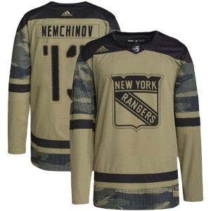Sergei Nemchinov Youth Adidas New York Rangers Authentic Camo Military Appreciation Practice Jersey