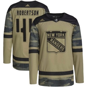 Matthew Robertson Youth Adidas New York Rangers Authentic Camo Military Appreciation Practice Jersey