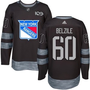 Alex Belzile Youth New York Rangers Authentic Black 1917-2017 100th Anniversary Jersey