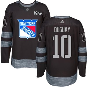 Ron Duguay Youth New York Rangers Authentic Black 1917-2017 100th Anniversary Jersey