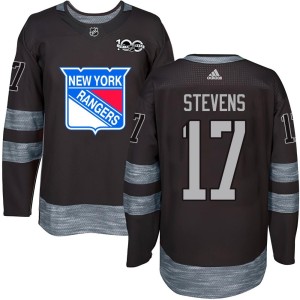 Kevin Stevens Youth New York Rangers Authentic Black 1917-2017 100th Anniversary Jersey