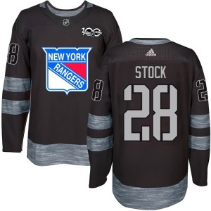 P.j. Stock Youth New York Rangers Authentic Black 1917-2017 100th Anniversary Jersey