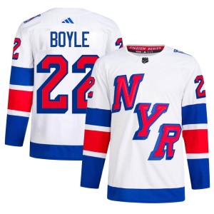 Dan Boyle Men's Adidas New York Rangers Authentic White 2024 Stadium Series Primegreen Jersey