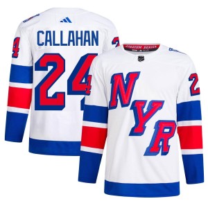 Ryan Callahan Men's Adidas New York Rangers Authentic White 2024 Stadium Series Primegreen Jersey