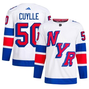 Will Cuylle Men's Adidas New York Rangers Authentic White 2024 Stadium Series Primegreen Jersey