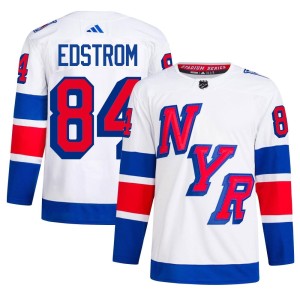 Adam Edstrom Men's Adidas New York Rangers Authentic White 2024 Stadium Series Primegreen Jersey