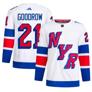 Barclay Goodrow Men's Adidas New York Rangers Authentic White 2024 Stadium Series Primegreen Jersey