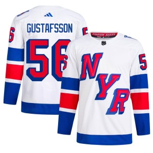 Erik Gustafsson Men's Adidas New York Rangers Authentic White 2024 Stadium Series Primegreen Jersey